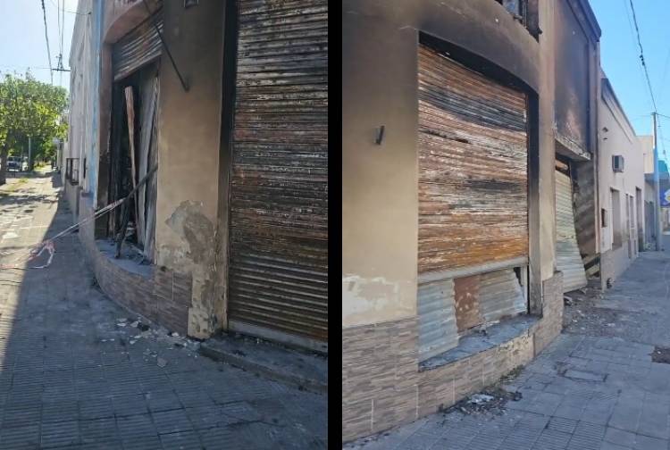 El “Carucha” ingresó anoche por una ventana al comercio y taller incendiado