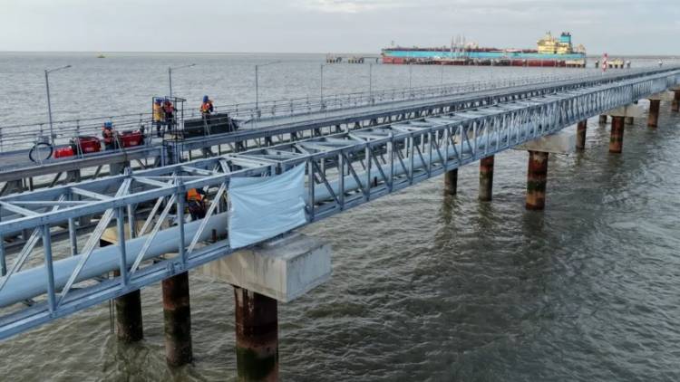 Avanza en Rosales la ampliación de un muelle estratégico para Vaca Muerta