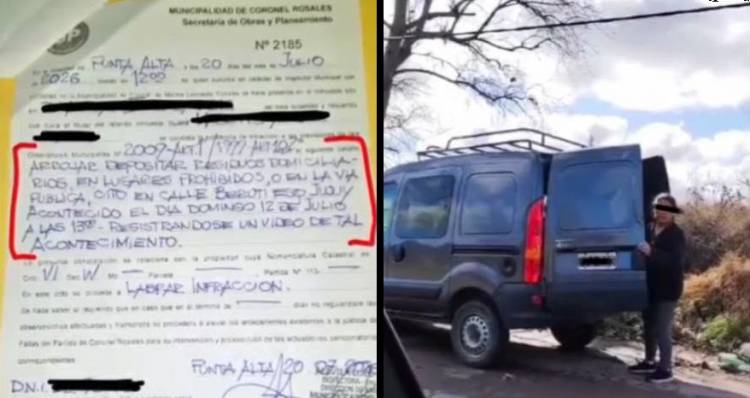 El Intendente Aristimuño confirmó sanciones por arrojar basura tras la viralización de un video