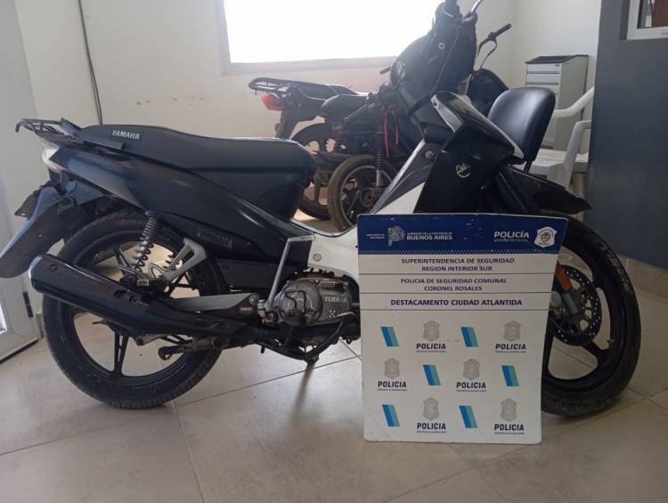 Aprehendido en una moto con numeración suprimida y por pedido de detención por Lesiones Agravadas